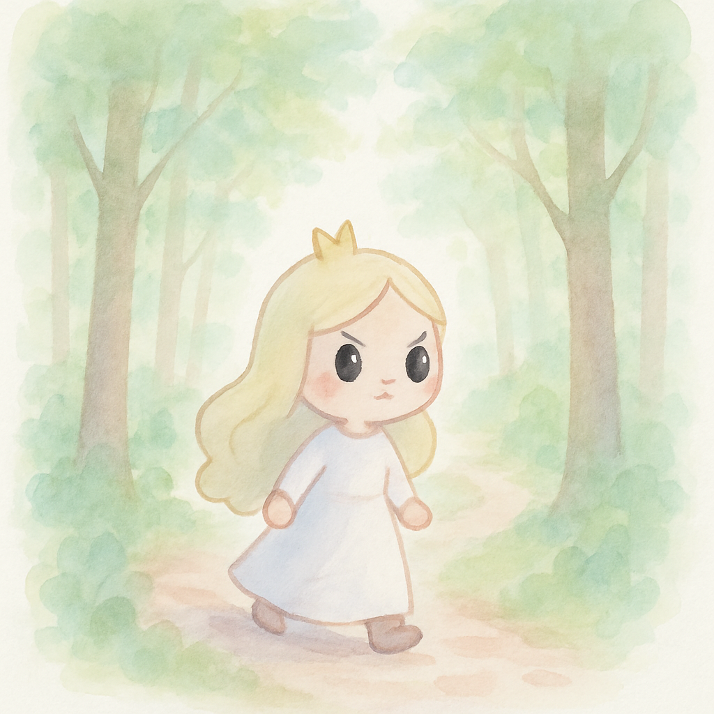 공주가 오빠들을 찾아 홀로 긴 여행을 떠나는 장면